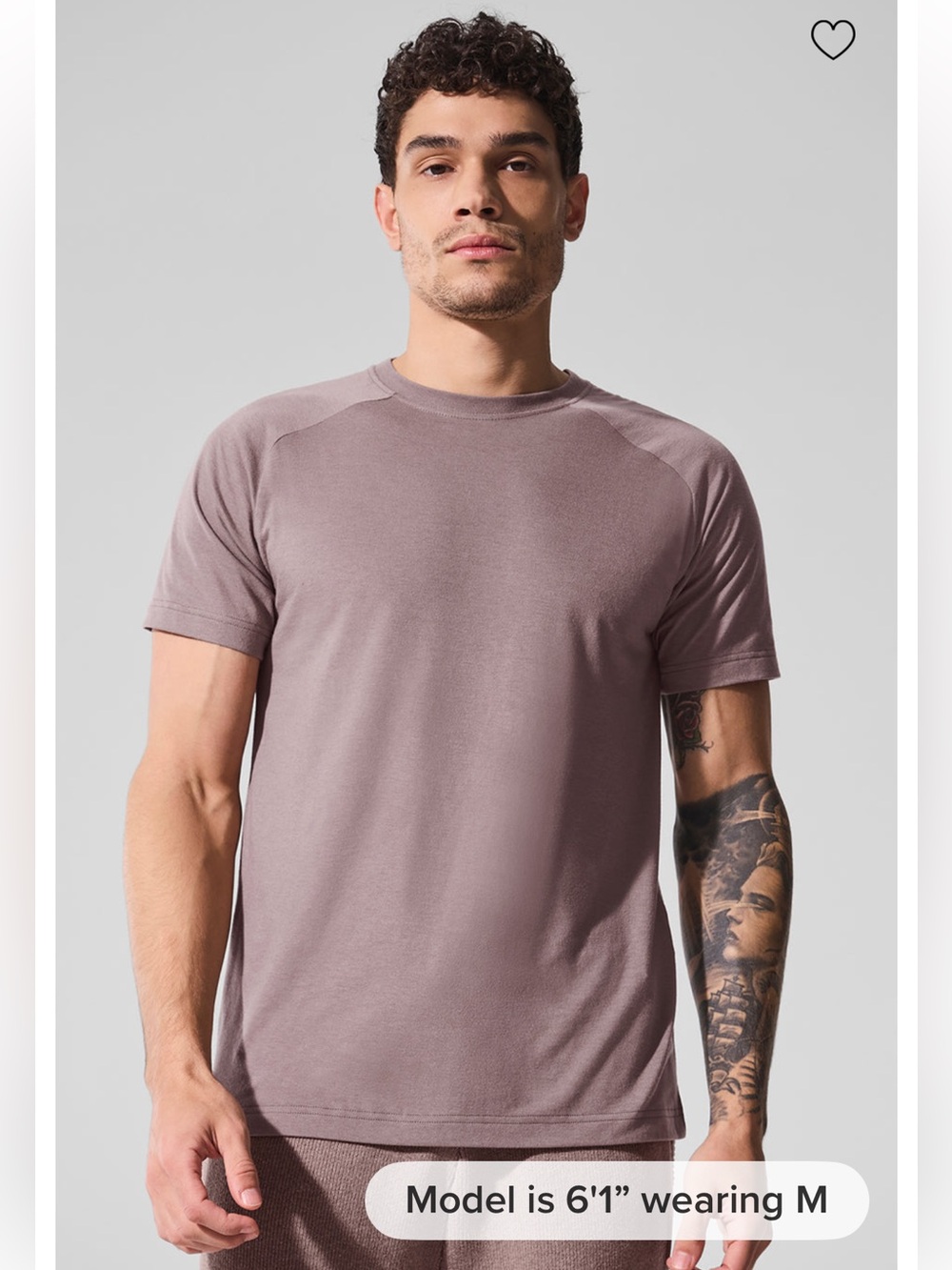 NWT Men’s Alo Triumph Raglan Tee Mushroom M